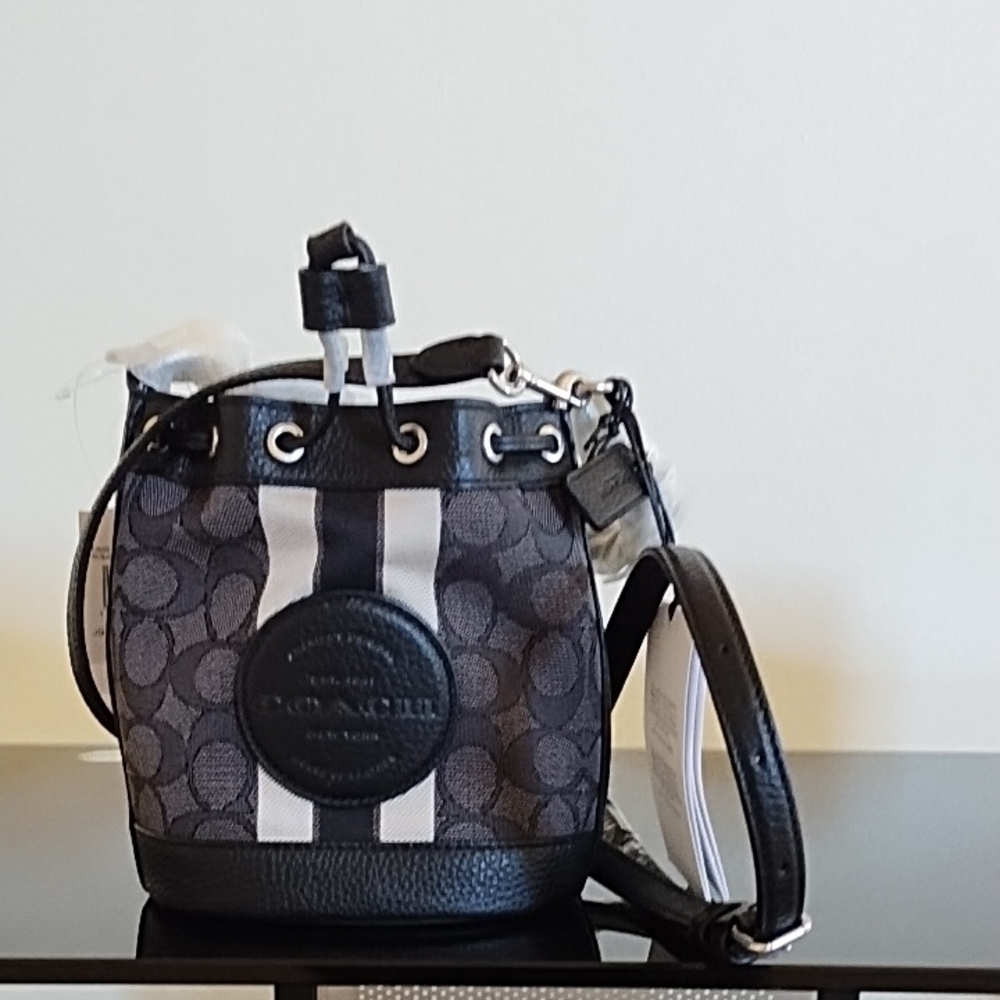 Coach black and grey small crossbody